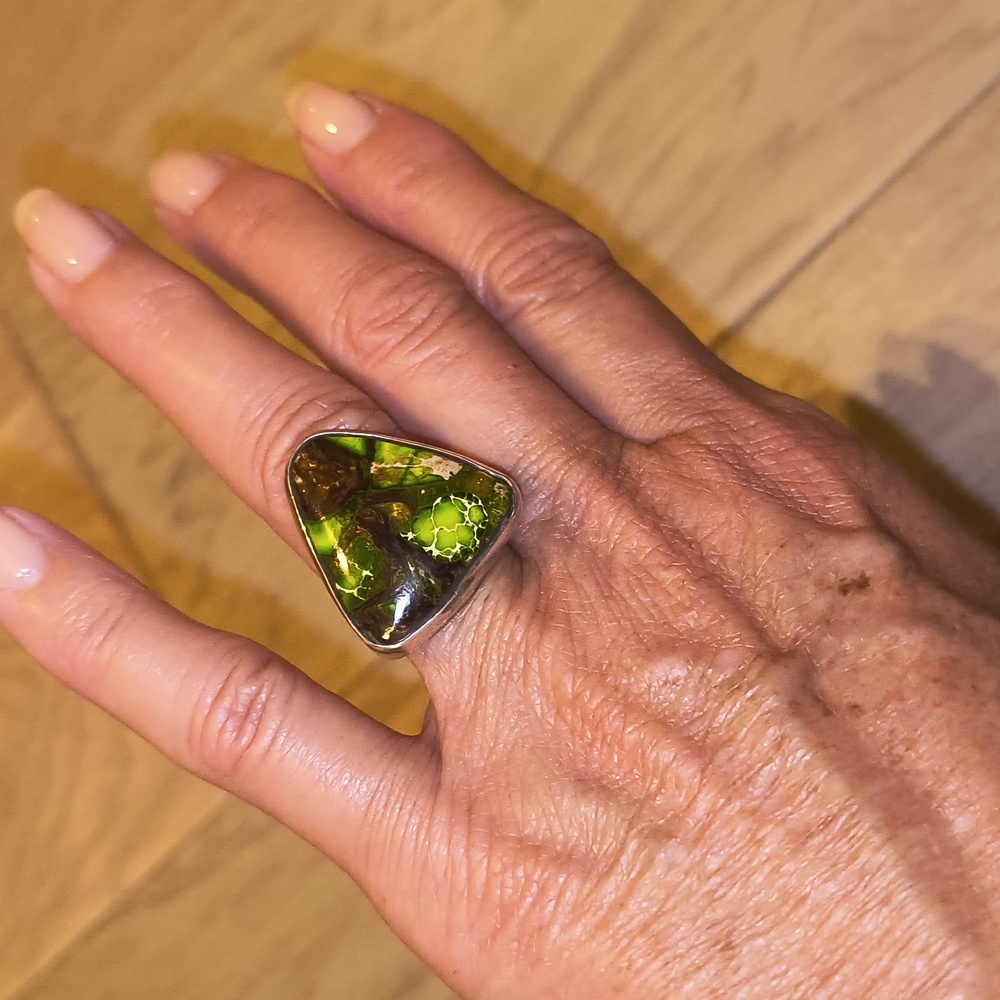 Sterling Silver Artisan Gemstone Ring - image 2